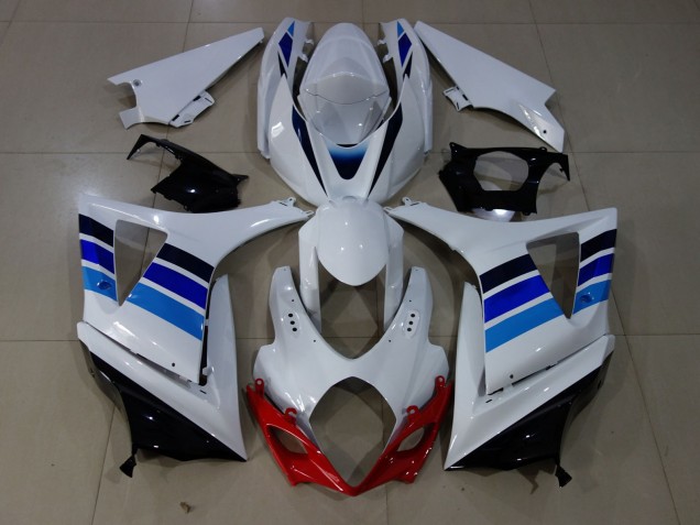 2007-2008 OEM Style Blue and White Suzuki GSXR 1000 Motorcycle Fairings Canada