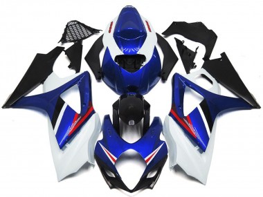 2007-2008 OEM Style Gloss Blue and White Red Logo Suzuki GSXR 1000 Motorcycle Fairings Canada