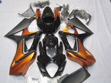 2007-2008 Orange and Black Suzuki GSXR 1000 Motorcycle Fairings Canada