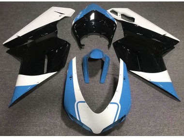 2007-2012 Gloss Light Blue White and Black Ducati 848 1098 1198 Motorcycle Fairings Canada