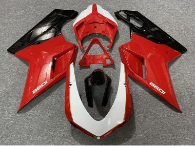 2007-2012 Black Red White Ducati 848 1098 1198 Motorcycle Fairings Canada