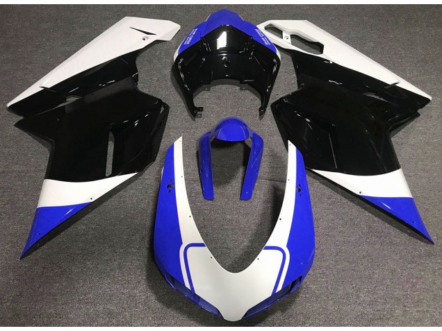 2007-2012 Gloss Blue White and Black Ducati 848 1098 1198 Motorcycle Fairings Canada