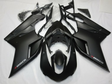 2007-2012 Matte Black with Red Ducati 848 1098 1198 Motorcycle Fairings Canada