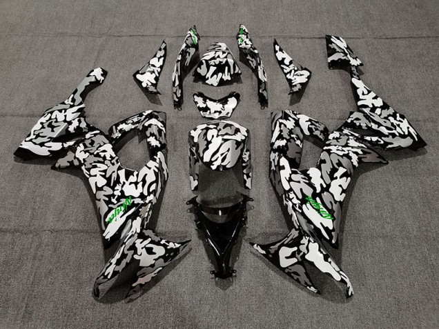 2008-2010 Camo and Green Logo Kawasaki ZX10R Motorcycle Fairings Canada