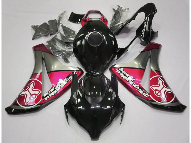 2008-2011 Candy Red on Black Custom Honda CBR1000RR Motorcycle Fairings Canada