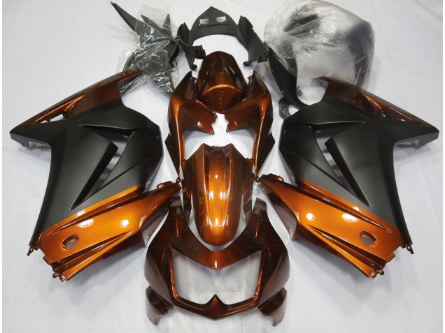 2008-2013 Orange and Matte Black Kawasaki Ninja 250 Motorcycle Fairings Canada