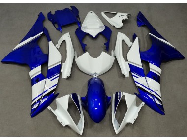 2008-2016 Blue and White Custom OEM Style Yamaha R6 Motorcycle Fairings Canada