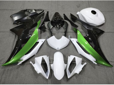 2008-2016 Custom Green Black and White Yamaha R6 Motorcycle Fairings Canada