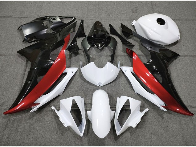 2008-2016 Custom Red Black and White Yamaha R6 Motorcycle Fairings Canada