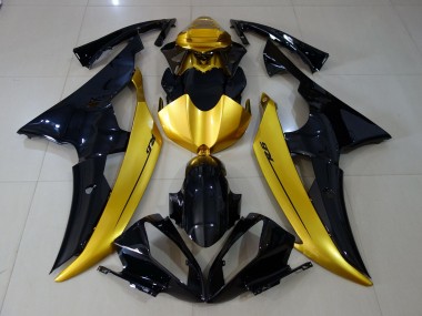 2008-2016 Gloss Black & Gold Yamaha R6 Motorcycle Fairings Canada