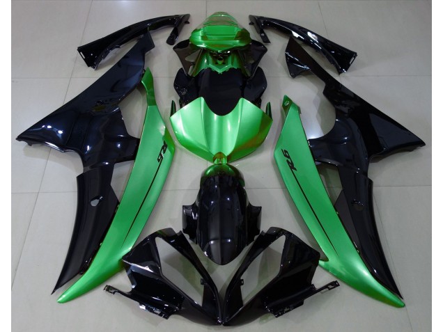 2008-2016 Gloss Black & Light Green Yamaha R6 Motorcycle Fairings Canada