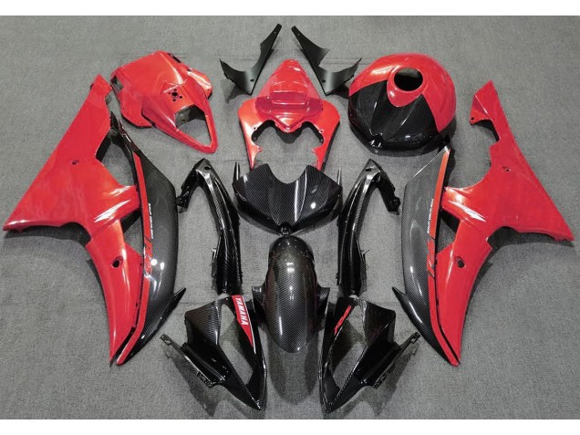 2008-2016 Gloss Red and Carbon Yamaha R6 Motorcycle Fairings Canada