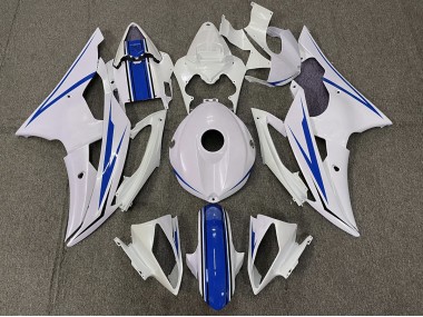 2008-2016 Gloss White and Blue Yamaha R6 Motorcycle Fairings Canada