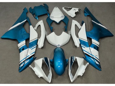 2008-2016 Gloss White and Light Blue OEM Style Yamaha R6 Motorcycle Fairings Canada