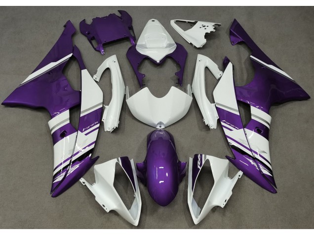 2008-2016 Gloss White and Purple OEM Style Yamaha R6 Motorcycle Fairings Canada