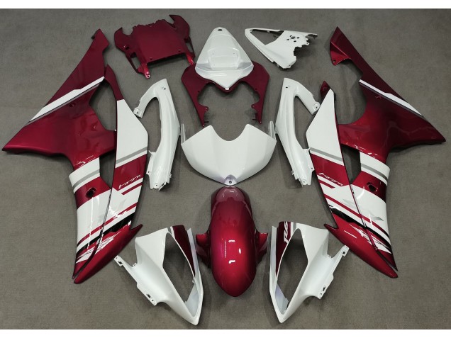 2008-2016 Gloss White and Red OEM Style Yamaha R6 Motorcycle Fairings Canada