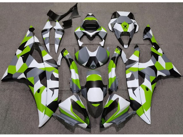 2008-2016 Light Green Camo Plain Yamaha R6 Motorcycle Fairings Canada