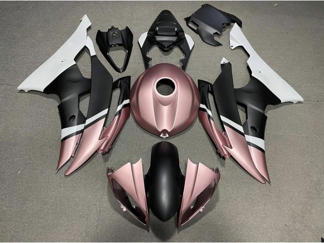 2008-2016 Matte Black and Rose Gold Yamaha R6 Motorcycle Fairings Canada