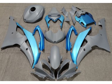 2008-2016 Matte Grey & Sky Blue Yamaha R6 Motorcycle Fairings Canada