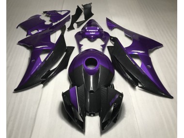 2008-2016 Purple w Carbon Style Yamaha R6 Motorcycle Fairings Canada