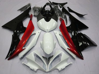 2008-2016 Red Black and White Yamaha R6 Motorcycle Fairings Canada