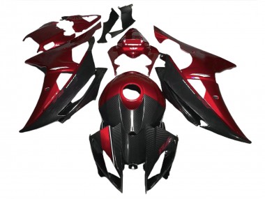 2008-2016 Red w Carbon Style Yamaha R6 Motorcycle Fairings Canada