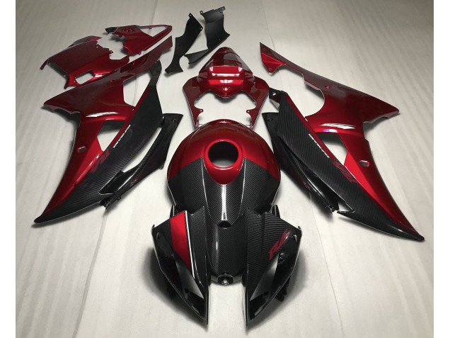 2008-2016 Red w Carbon Style Yamaha R6 Motorcycle Fairings Canada