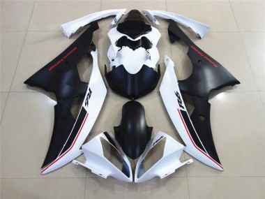 2008-2016 White with Black Custom OEM Style Yamaha R6 Motorcycle Fairings Canada