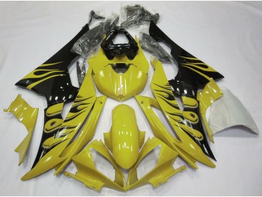 2008-2016 Yellow Flame Style Yamaha R6 Motorcycle Fairings Canada