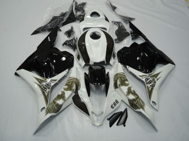 2009-2012 Black gold and white Honda CBR600RR Motorcycle Fairings Canada