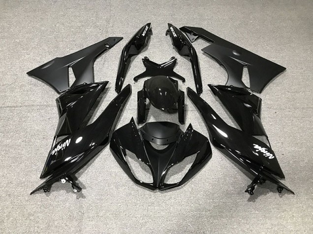 2009-2012 Gloss Black Kawasaki ZX6R Motorcycle Fairings Canada