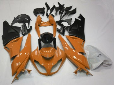 2009-2012 Gloss Orange & Black Kawasaki ZX6R Motorcycle Fairings Canada