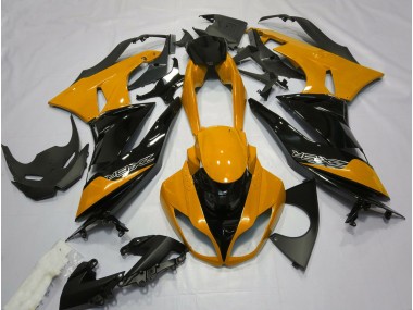 2009-2012 Gloss Orange and Black Kawasaki ZX6R Motorcycle Fairings Canada