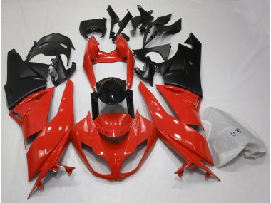 2009-2012 Gloss Red & Black Kawasaki ZX6R Motorcycle Fairings Canada