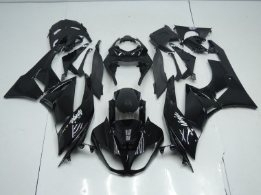 2009-2012 Gloss Total Black Kawasaki ZX6R Motorcycle Fairings Canada