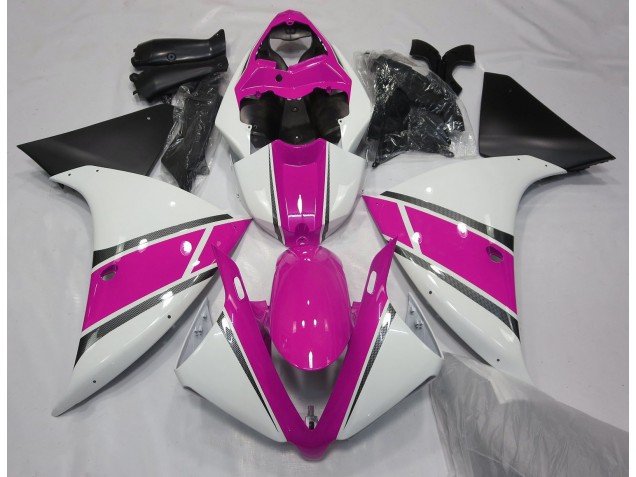 2009-2012 Gloss White and Pink Yamaha R1 Motorcycle Fairings Canada