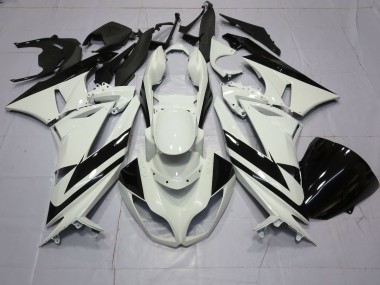 2009-2012 Special White Black Kawasaki ZX6R Motorcycle Fairings Canada