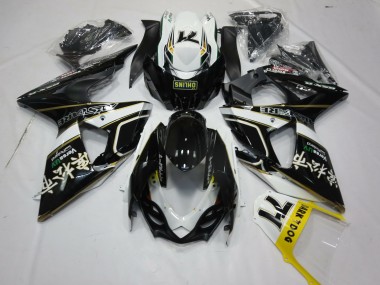 2009-2016 Black Gold and White Suzuki GSXR 1000 Motorcycle Fairings Canada