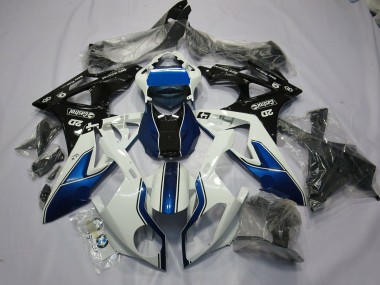 2009-2018 Custom Blue and White BMW S1000RR Motorcycle Fairings Canada