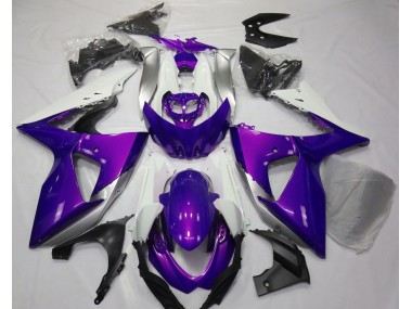 2009-2016 Gloss Purple & White Suzuki GSXR 1000 Motorcycle Fairings Canada