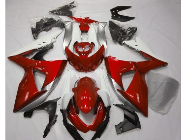 2009-2016 Gloss Red & White Suzuki GSXR 1000 Motorcycle Fairings Canada