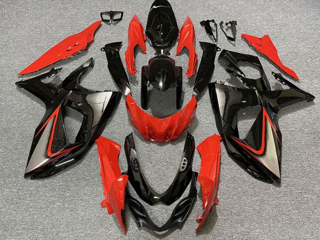 2009-2016 Gloss Red and Black Suzuki GSXR 1000 Motorcycle Fairings Canada