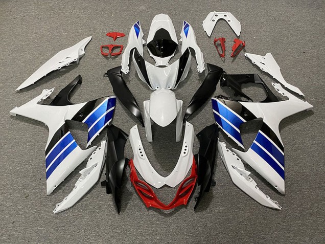 2009-2016 Gloss White Blue Black and Red Suzuki GSXR 1000 Motorcycle Fairings Canada