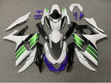 2009-2016 Gloss White Green Black and Purple Suzuki GSXR 1000 Motorcycle Fairings Canada