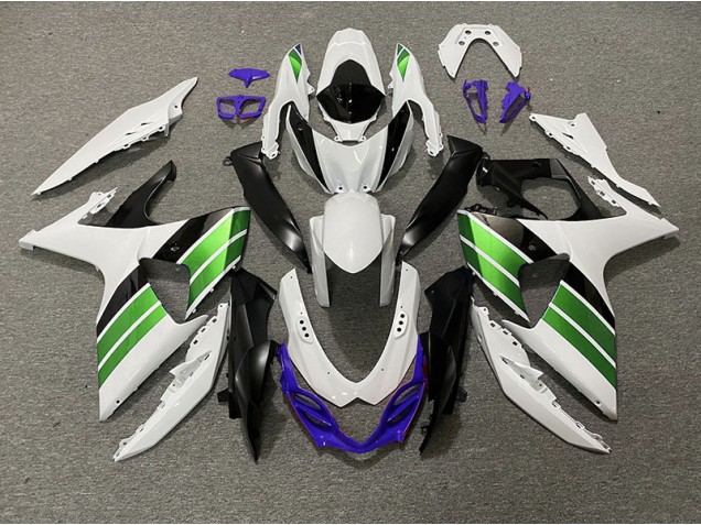 2009-2016 Gloss White Green Black and Purple Suzuki GSXR 1000 Motorcycle Fairings Canada