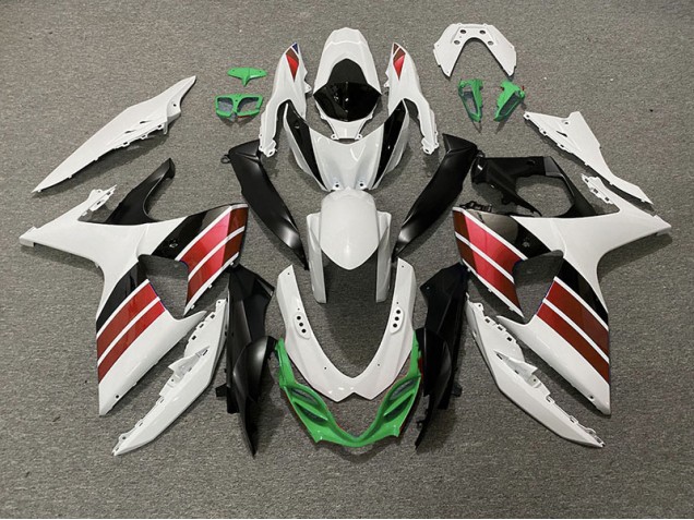 2009-2016 Gloss White Red Black and Green Suzuki GSXR 1000 Motorcycle Fairings Canada