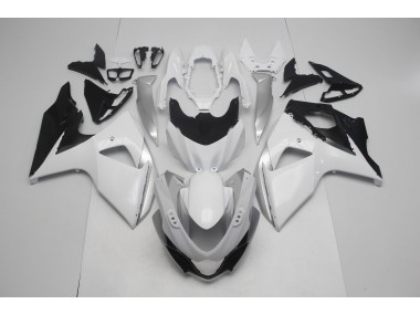 2009-2016 Gloss White and Silver Suzuki GSXR 1000 Motorcycle Fairings Canada