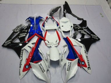 2009-2018 White Blue BMW S1000RR Motorcycle Fairings Canada