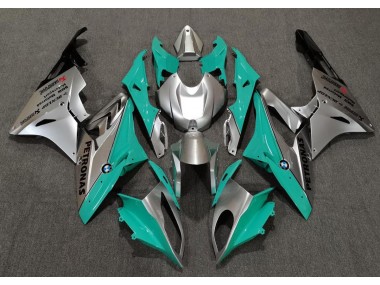 2009-2018 Teal and Silver BMW S1000RR Motorcycle Fairings Canada