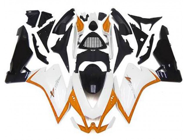 2010-2015 Gloss White & Orange Aprilia RSV4 1000 Motorcycle Fairings Canada